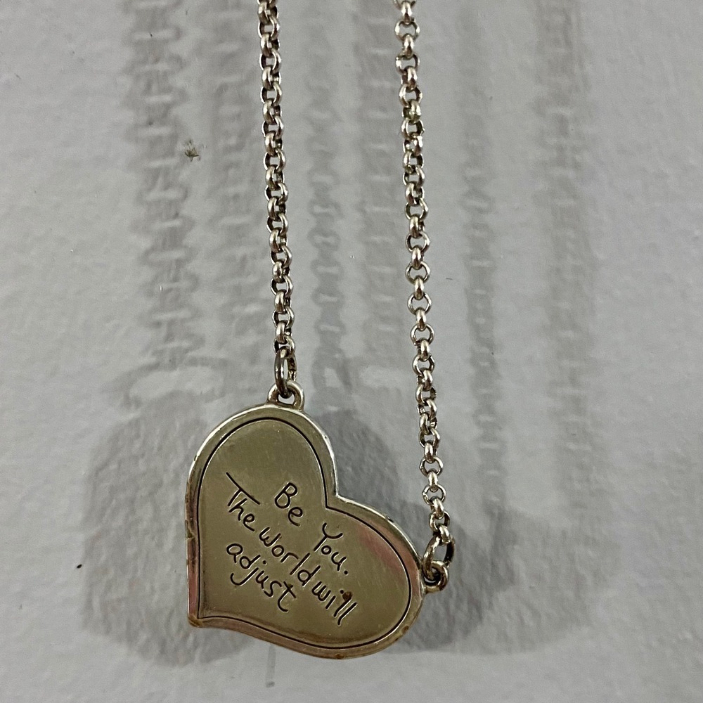Brighton Be You The World Will Adjust Women Silver Purple Crystal Heart Necklace - Picture 6 of 12